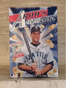 Sealed A‑Rod 40/40 Crunch cereal box (collector’s item)