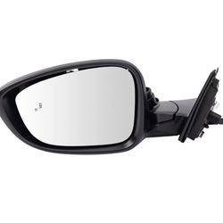 TRQ Driver Side Power Heated Mirror Paint to Match Blind Spot Compatible with 2023 Honda Accord 