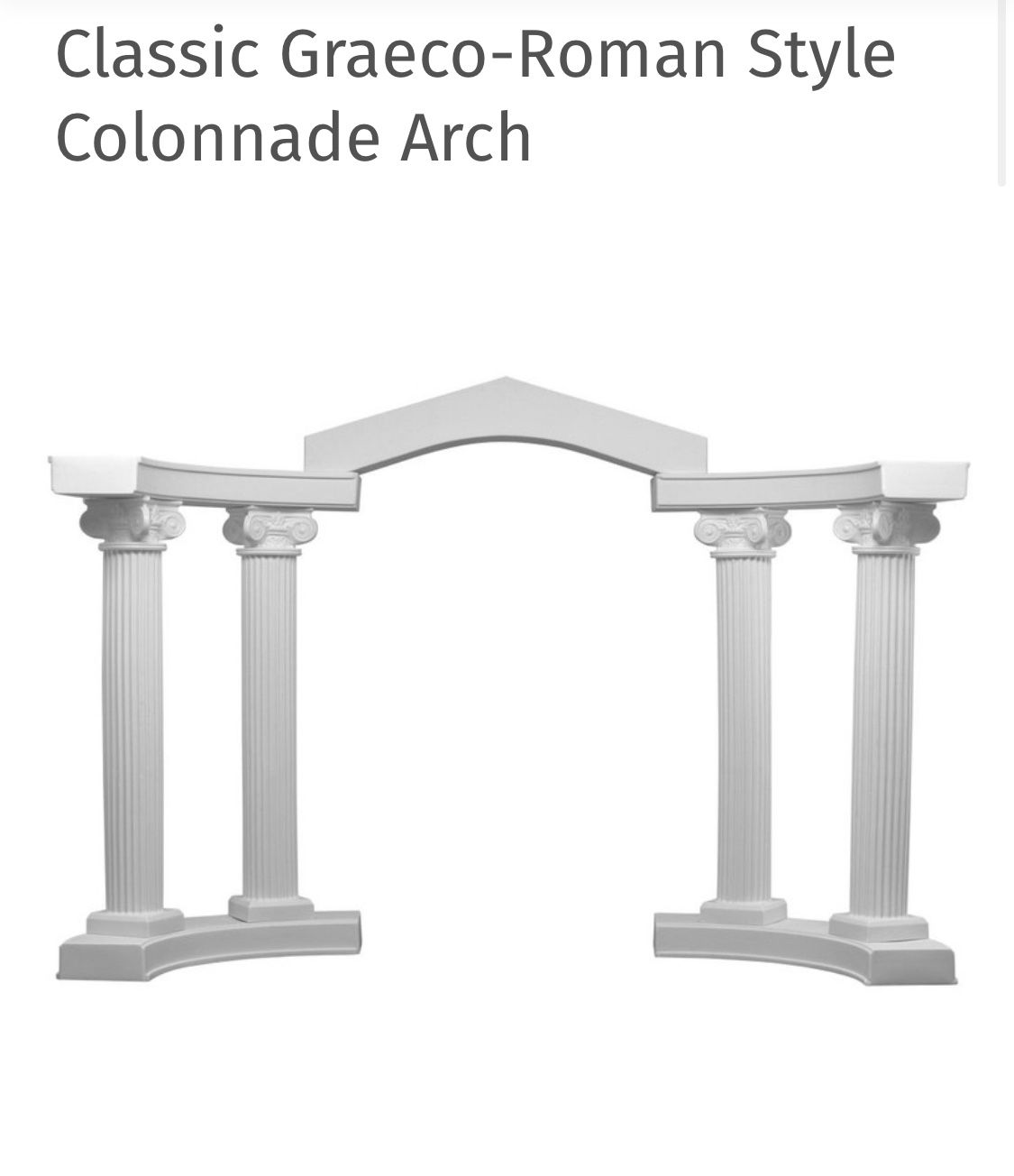 Classic Graeco-Roman Style Colonnade Arch