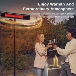 80224

EAST OAK Patio Heater Electric, 1500W Standing Outdoor Heaters for Patio with Nanocrystal Glass-ceramic, Fast Heat Waterproof & Dustproof, Tip-