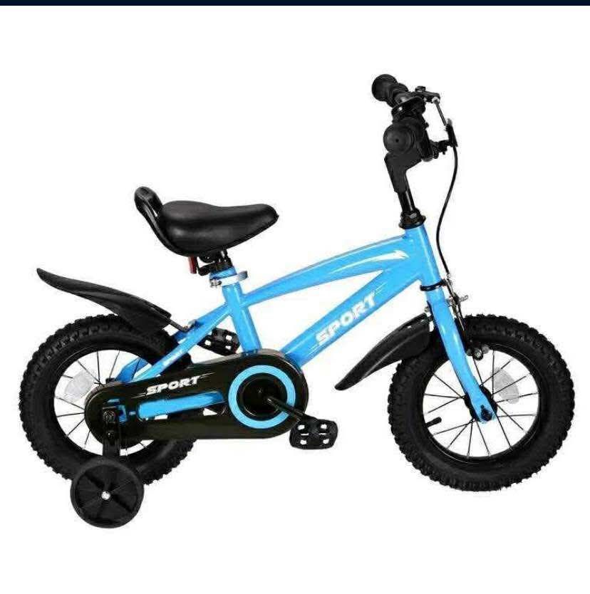12 Inch Kids Girls and Boys Blue Bike with Training wheel Kid Bicycle