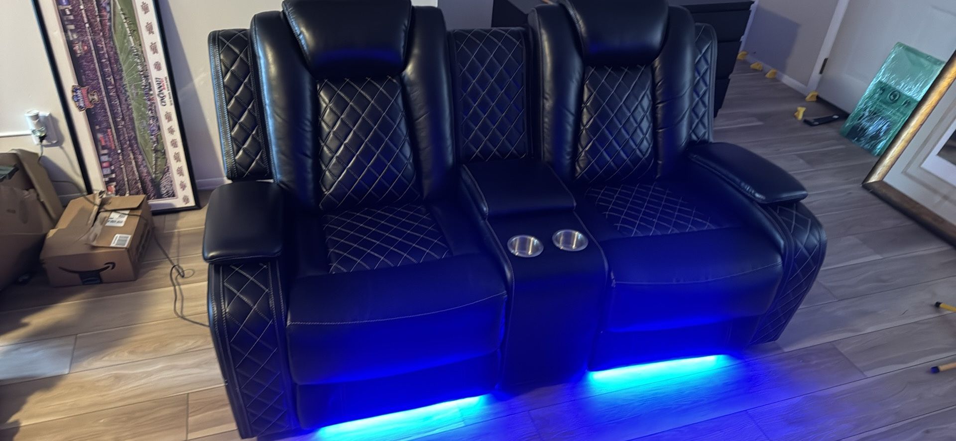 Black Leather Loveseat Recliner
