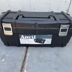 Anvil 24 in. Black Plastic Tool Box