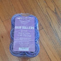 24 Pack Hair Rollers , 12 XL, 12 L