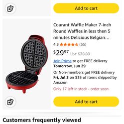 Great Moving Deal Like New Red Waffle 🧇 Maker 