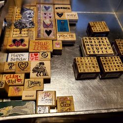 250+ RUBBER STAMPS LOT