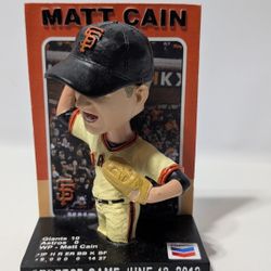2022 San Francisco Giants Matt Cain Perfect Game Bobblehead – June 13, 2012