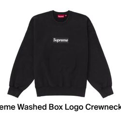 Supreme Washed Box Logo Crewneck