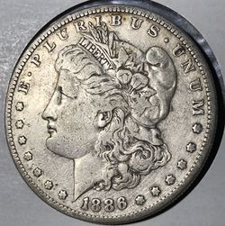 1886 S Morgan Silver Dollar VF+ Details Very Low Mintage 750K