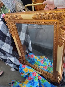 Gold Rectangular Wall Mirror