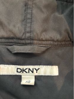 DKNY Women’s Faux Fur Hooded Winter Parka Coat – Black – XS