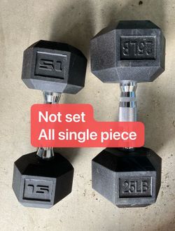 single 15lbs 20lbs 25lbs dumbbells $1/lb