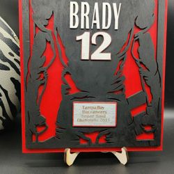 Football Silhouette Made Out Of Wood