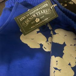 Blue Denim Tear Shorts