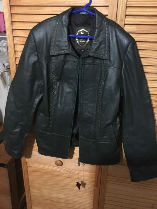 Women Argentinian Leather Jacket - Dark Green