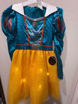 New Disney Snow White Girls Light Up Costume Size 7-8