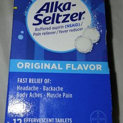 New Alka-seltzer 12 Tablets 