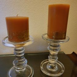 Glass Candle holder - Candles are not included