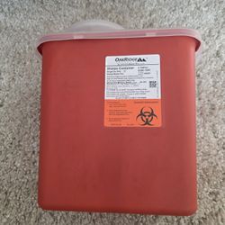 Sharps Needle Container.  Two Gallon Size. 