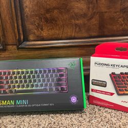 Razor Huntsman 60% Optical Mini Gaming Keyboard W/ Hyper X Pudding Keycaps 