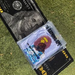 Blue Bape White Tee ( Read Description)