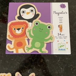 DJECO Coucou Children’s Wooden Animal Puzzle Magnets Educational 2+