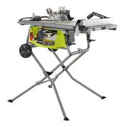 Ryobi 10 In. Expanded Capacity Table Saw W/ Rolling Stand