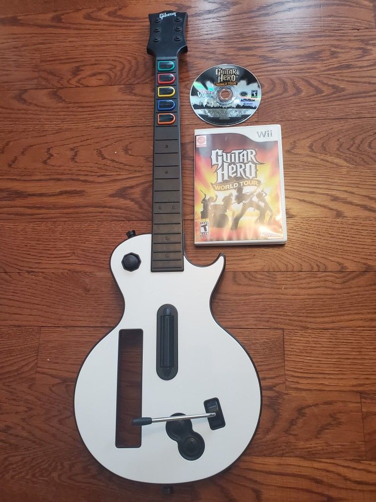 Nintendo wii Guitar Hero game and controller