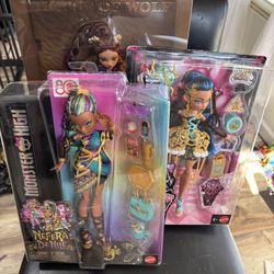 Monster High Dolls!(House Of Wolf, Scary Sweet Birthday, Nefera De Nile G3)