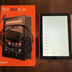Amazon Fire HD8 Tablet 32GB 2020 Release w/pink Amazon case! 