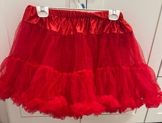 Red Tulle Petticoat Skirt