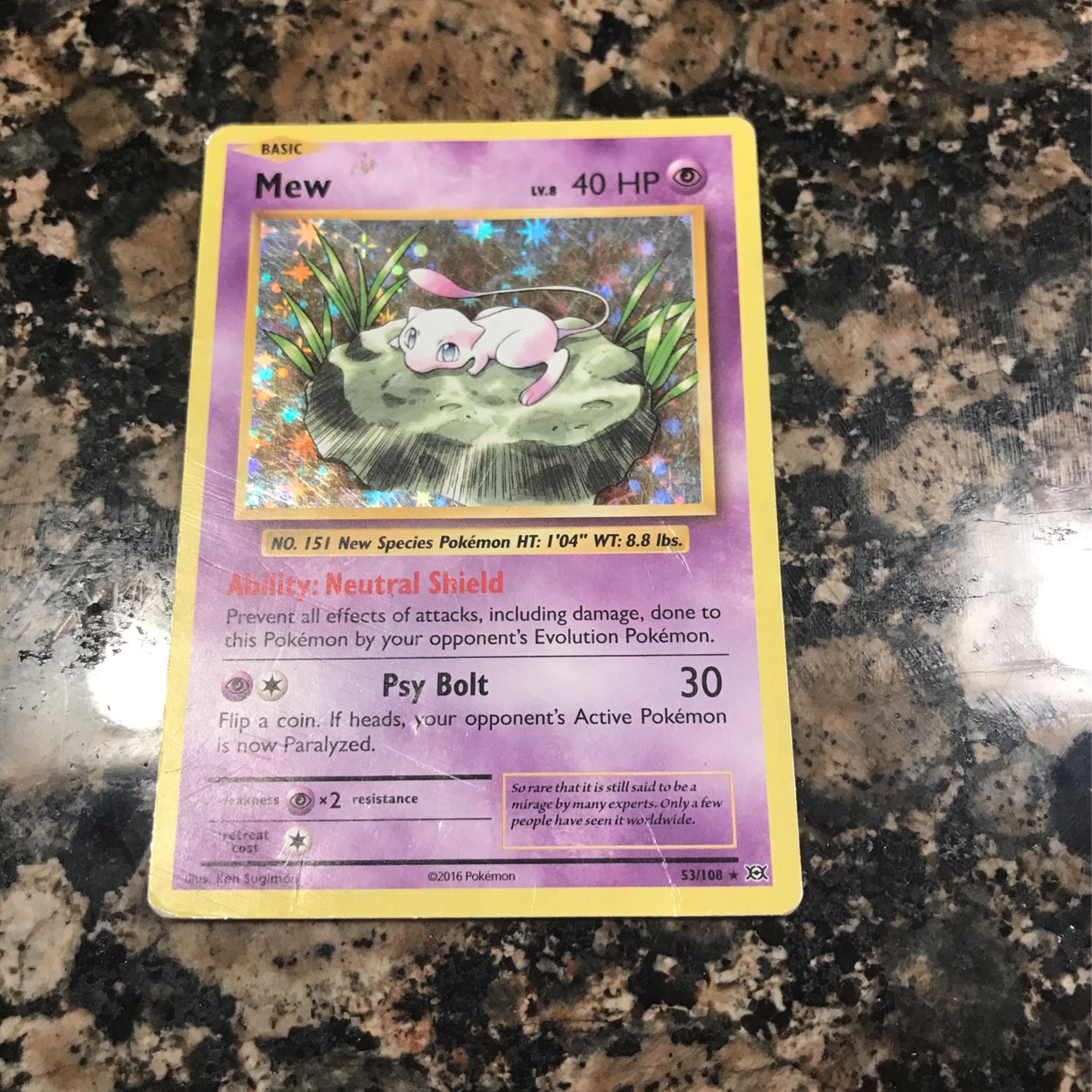 Mew Pokémon Card