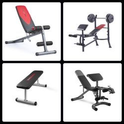 Brand new weider benches adjustable flat weight bench all availble today