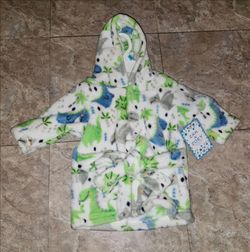 Zak & Zoey baby robe dinosaur 🦕 print