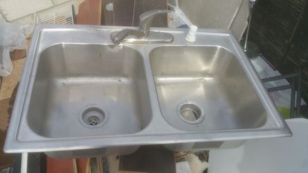 Sink for kitchen with faucet