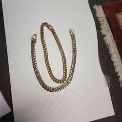 MIAMI CUBAN LINK STAINLESS STEEL GOLD PLATED CHAIN