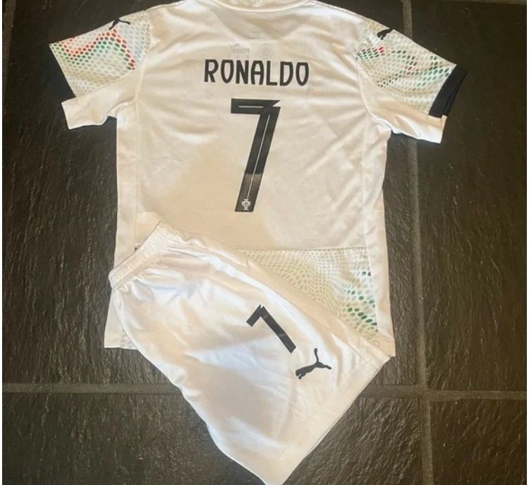 Soccer kids sizes Jerseys jersey Ronaldo futbol Portugal 🇵🇹 Messi Argentina set Ronaldosizes22,24,26,28,4,6,7,8,9,10,11,12 years old Neymar jr Bra