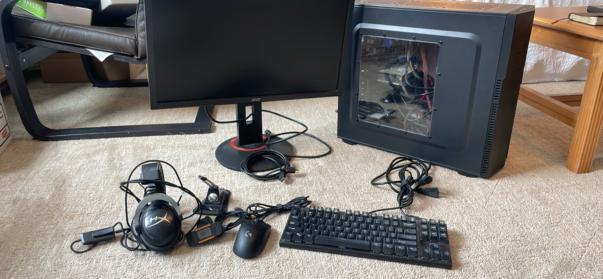 Gaming Pc Gtx 1060 I5 6500 W/ 144hz Monitor Gaming Mouse, Headset