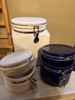 Jars containers countertop