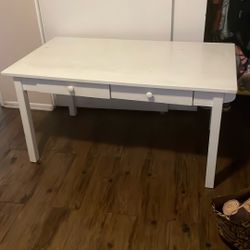 White Table With 2 Drawers