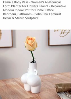 Female Body Form Ceramic Vase