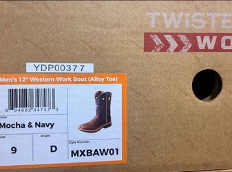 Men's Twisted X Western Square Steel Toe Waterproof Boots - Size: 9 - $110.00