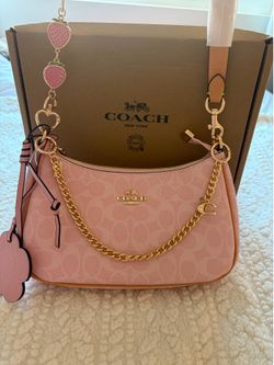 Powder pink coach Teri purse