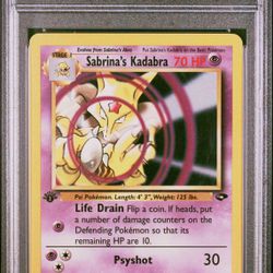 2000 POKEMON GYM CHALLENGE 1ST ED #58 SABRINA'S KADABRA PSA 9