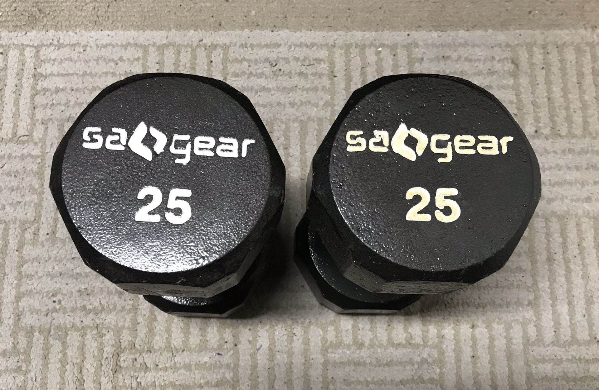 SA() Gear 25lbs dumbbells (pair)