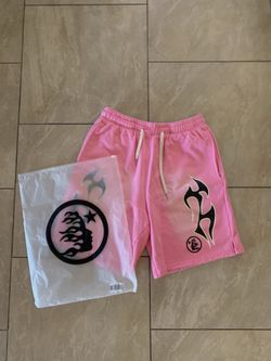 Hellstar Pink Flame Shorts 