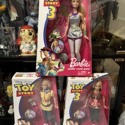 Mattel Disney Pixar Toy Story Barbie Woody Buzz Lightyear Jessie Doll $30/each