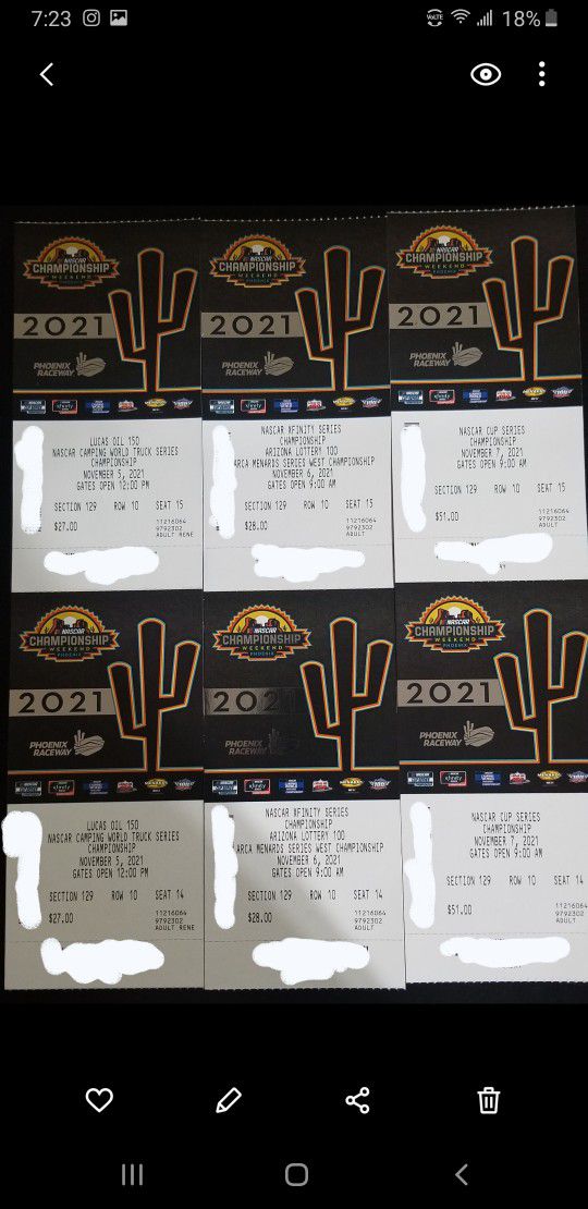 Nascar Championship Weeked  Tickets