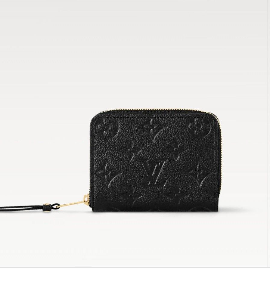 Louis Vuitton Monogram
Empreinte Leather Zippy Coin Purse Wallet Black M60574
