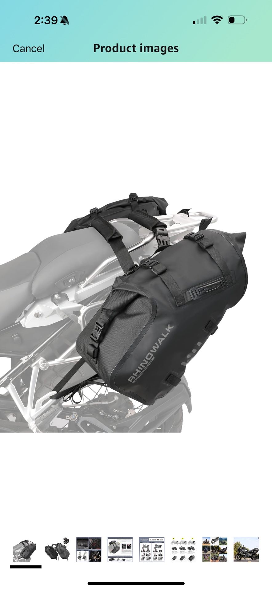 Rhinowalk Motorcycle Saddle bags Motor Pannier Bag Motorcycle Seat Bag Waterproof Travel Luggage (24L*2)
